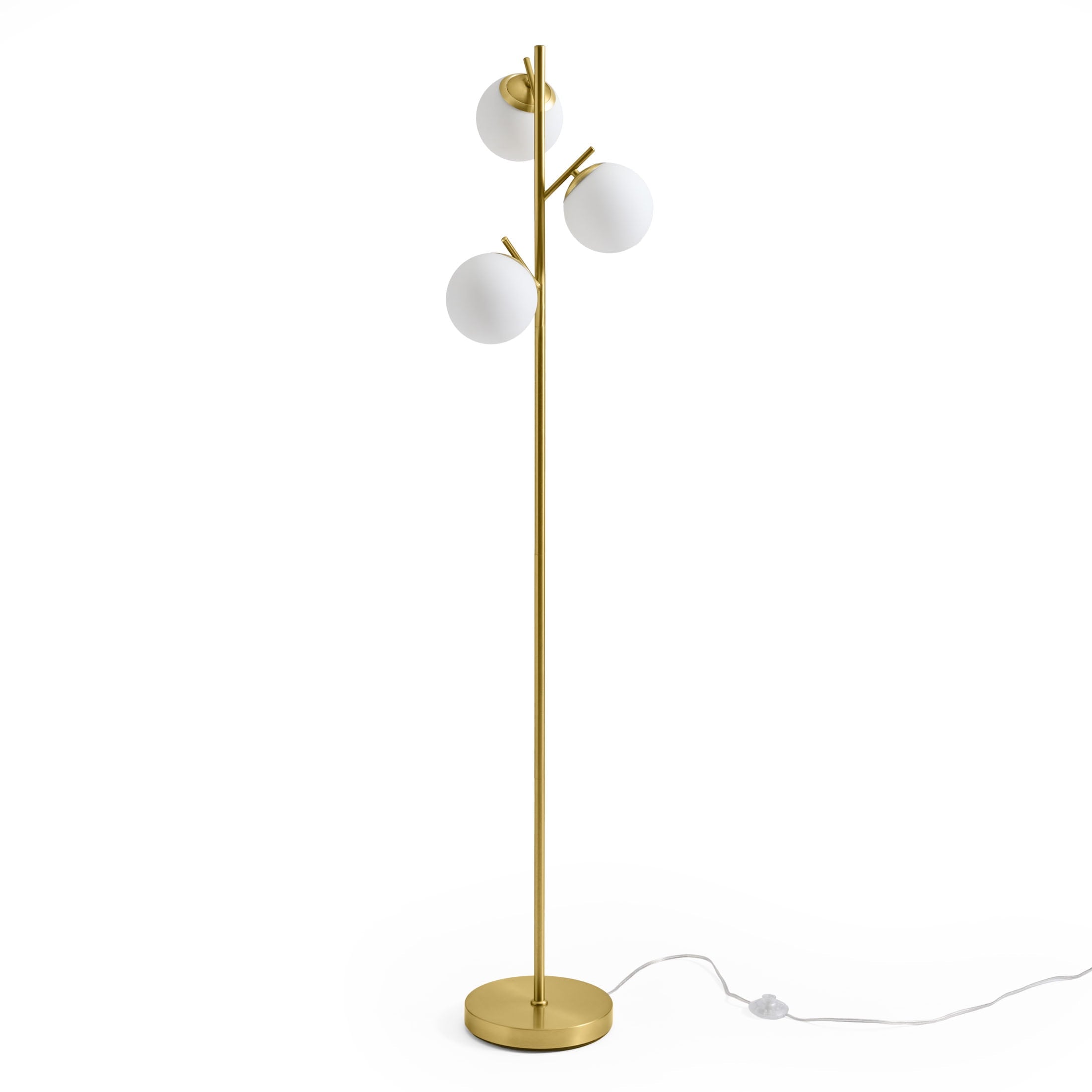 Better Homes & Gardens 3-Globe Floor Lamp Modern Freestanding Lamp Living Room w/Foot Switch